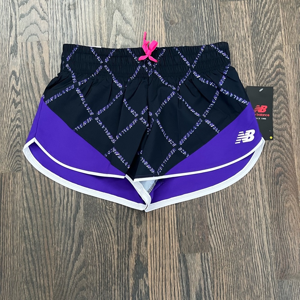 New Balance Women's Fast Flight Split Printed Short Deep Violet - XS
